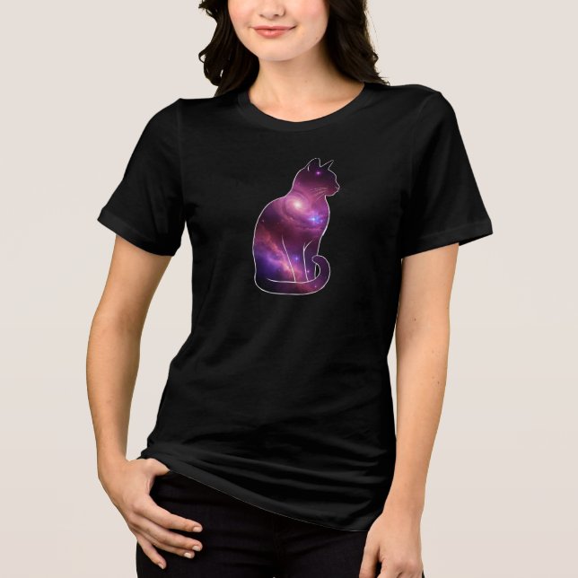 T-shirt En Tri-matière Cosmic Space Cat Graphic (Recto)
