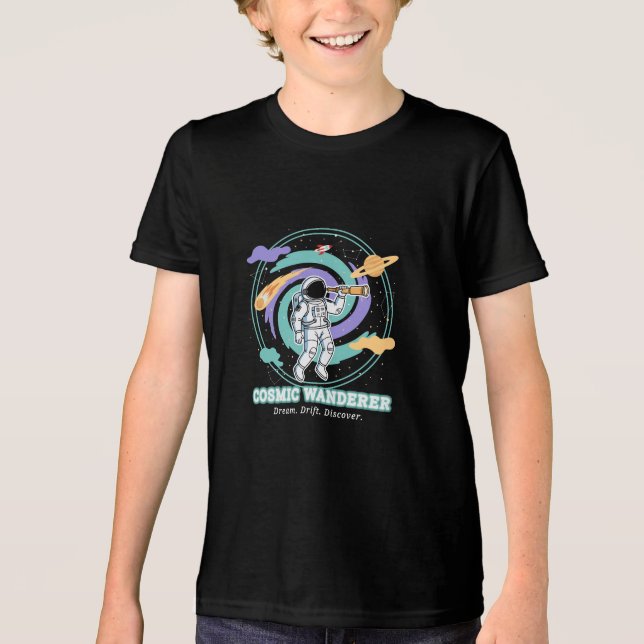 T-shirt En Tri-matière Cosmic Wanderer Astronaut Telescop (Recto)