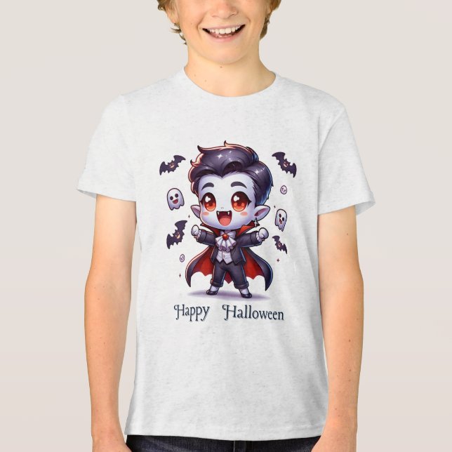 T-shirt En Tri-matière Costumes Vampire-Halloween mignons (Recto)