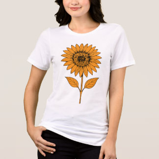 T-shirt En Tri-matière Coucher de soleil Tournesol