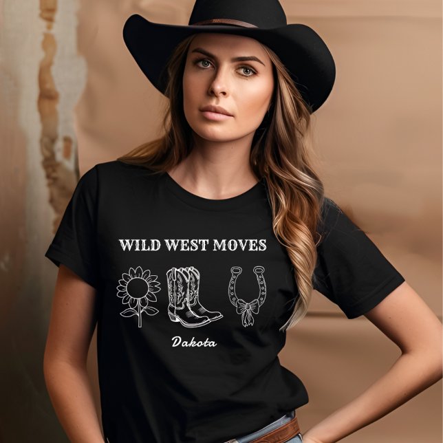 T-shirt En Tri-matière Country Wild West Moves White Text (Créateur téléchargé)