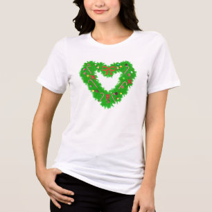 T-shirt En Tri-matière Couronne de coeur de Noël