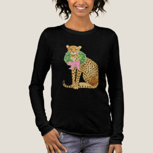 T-shirt En Tri-matière Couronne de Noël Léopard 