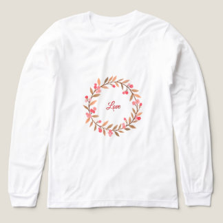 T-shirt En Tri-matière Couronne florale rose simple