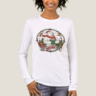 T-shirt En Tri-matière Cozy Christmas Crew – Cute Polar Bear & Gingerbrea