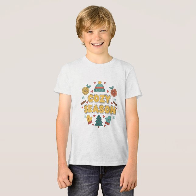 T-shirt En Tri-matière Cozy Season Cute Winter Set – Style C (Recto plein)
