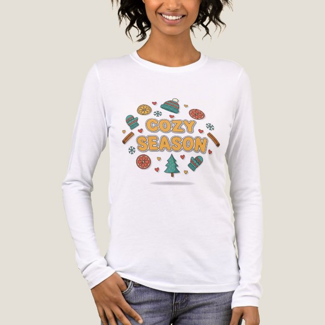 T-shirt En Tri-matière Cozy Season Holiday Elements – Style B (Recto)