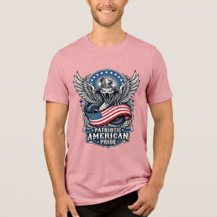 T-shirt En Tri-matière Crâne de serpent patriotique Liberté Bête Hybride
