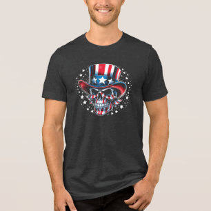 T-shirt En Tri-matière Crâne de sucre patriotique