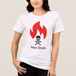 T-shirt En Tri-matière Crâne et feu