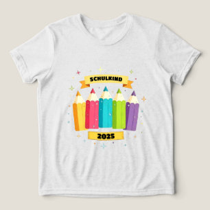 T-shirt En Tri-matière Crayons colorés avec des étoiles - écolier 2026