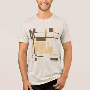 T-shirt En Tri-matière Cream Dark Brown MCM d'inspiration géométrique Abs