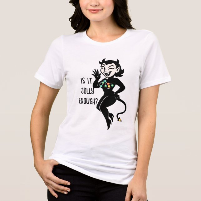 T-shirt En Tri-matière Create Your Own Christmas Light Naughty girlfriend (Recto)