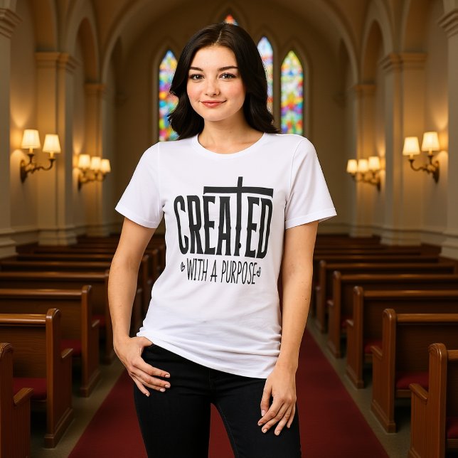 T-shirt En Tri-matière Created With A Purpose Christian Identity Tee (Créateur téléchargé)