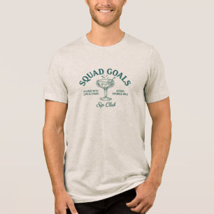T-shirt En Tri-matière Création amusante de fête rétro pour cocktails