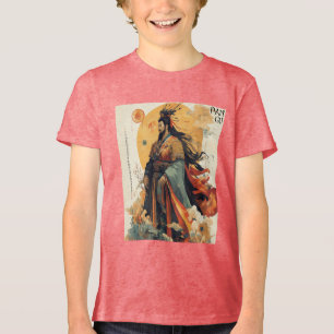 T-shirt En Tri-matière Création de l'corps Traditionnelle Chine Mythologi