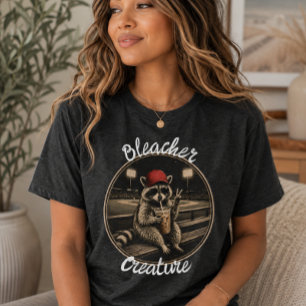 T-shirt En Tri-matière Créature des gradins Raton laveur Baseball Sports