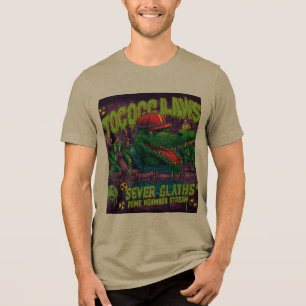 T-shirt En Tri-matière Crocodile de canalisation d'égout Monstre d'horreu