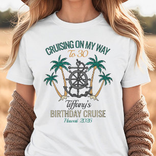 T-shirt En Tri-matière Croisière d'anniversaire 30 ans couleur amusante 2