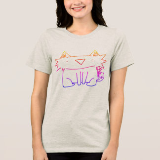 T-shirt En Tri-matière Croquis T-shirt Rainbow Cat