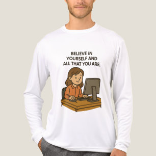 T-SHIRT  EN TRI-MATIÈRE CROYEZ EN VOUS-MÊME ET EN TOUT CE QUE VOUS ÊTES