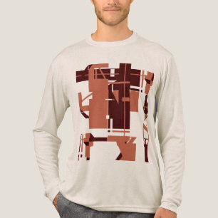 T-shirt En Tri-matière Cuivre Brown MCM semblable à l'art Abstrait géomét