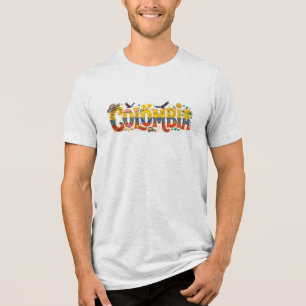T-shirt En Tri-matière Culture Colombienne Vibrante et Tropicale, Café
