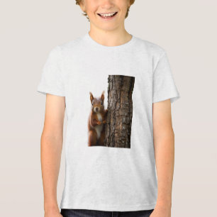 T-shirt En Tri-matière Curieux écureuil rouge
