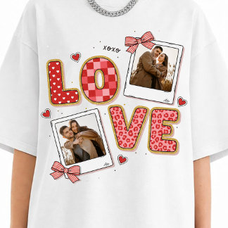 T-shirt En Tri-matière Custom Custom Couple Photo Valentine Gift 