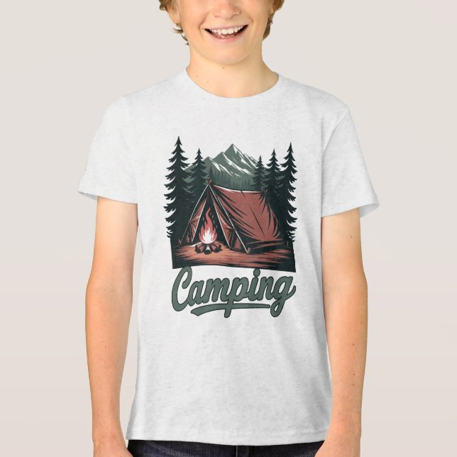 T-shirt En Tri-matière Custom Name Camping (Recto)