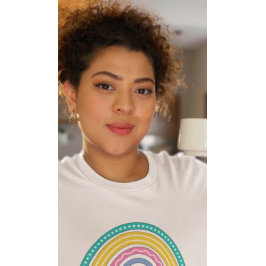 T-shirt En Tri-matière Cute arc-en-ciel Enseignant avec pomme