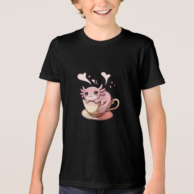 T-shirt En Tri-matière Cute Axolotl - Kawaii Axolotl Lover Cadeau (Recto)