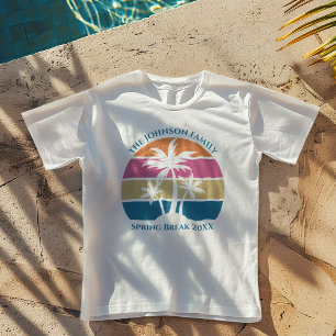 T-shirt En Tri-matière Cute Beach Coucher de soleil Palmiers Personnalisé