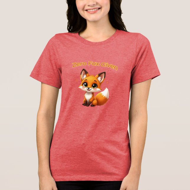 T-shirt En Tri-matière Cute Cartoon Fox – Adorable Kawaii Style (Recto)