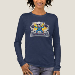 T-shirt En Tri-matière “Cute Cartoon Skeleton Weightlifter • Funny Gym Ba