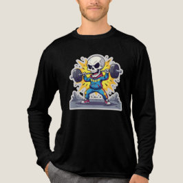 T-shirt En Tri-matière “Cute Cartoon Skeleton Weightlifter • Funny Gym Ba