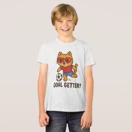 T-shirt En Tri-matière Cute Cat Soccer Player | Goal Getter Motivation 