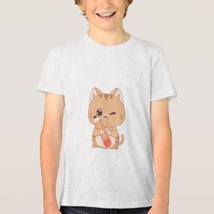 T-SHIRT EN TRI-MATIÈRE CUTE CAT STUDENT CATS AMATEURS DE CONCEPTION