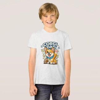 T-shirt En Tri-matière Cute Corgi Dad Football Kawaii Winking Corgi Art