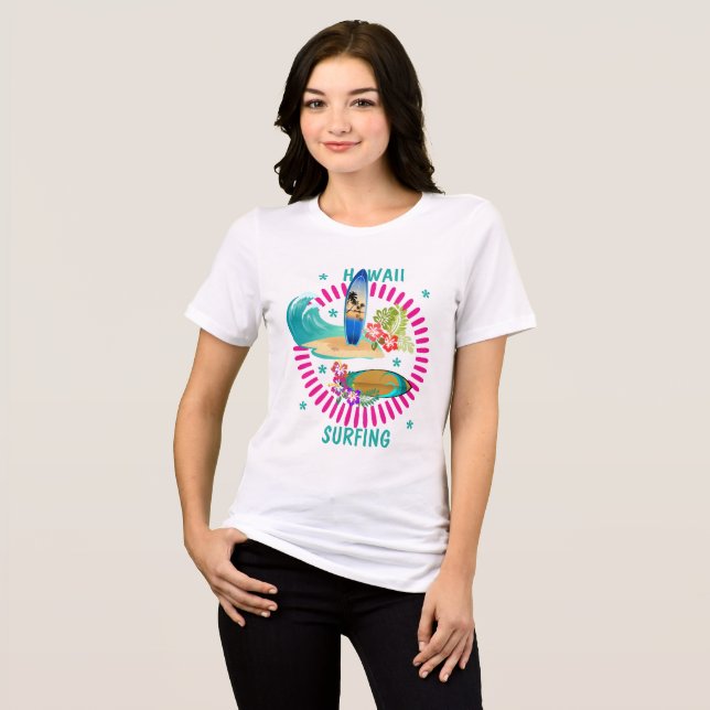 T-shirt En Tri-matière Cute Hawaii Débardeur de surf (Recto plein)