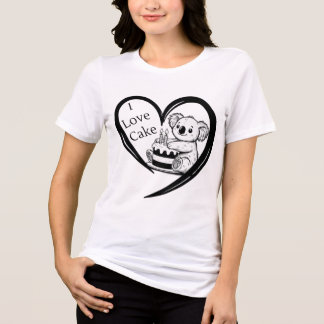 T-shirt En Tri-matière Cute Koala Anniversaire Gâteau Amour