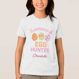 T-shirt En Tri-matière Cute Official Egg Hunter Easter Kids Name