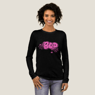 T-shirt En Tri-matière Cute Pink Boo Spider Web Women's Long Sleeve Hallo
