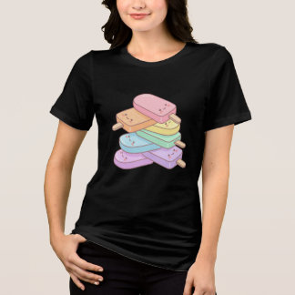 T-shirt En Tri-matière Cute Popsicle Stack Design