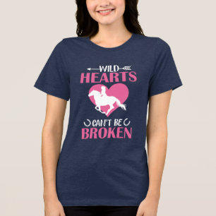 T-shirt En Tri-matière Cute sauvage coeurs cheval amoureux