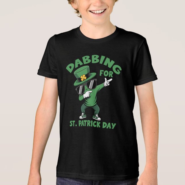 T-shirt En Tri-matière Dabbing pour la Saint-Patrick (Recto)