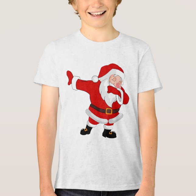 T-shirt En Tri-matière Dabbing Santa Claus Noël Dab (Recto)