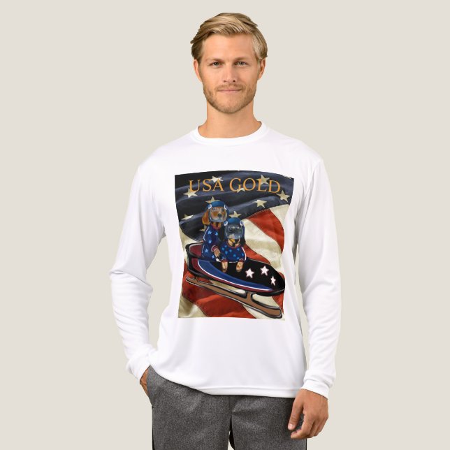 T-SHIRT  EN TRI-MATIÈRE DACHSHUND  (Recto complet)