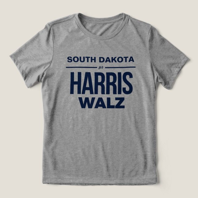 T-shirt En Tri-matière Dakota du Sud pour Harris Walz (Design Recto)