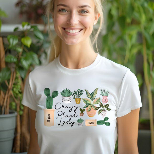 T-shirt En Tri-matière Dame Plante folle | Chic Plantes pointillés (Créateur téléchargé)